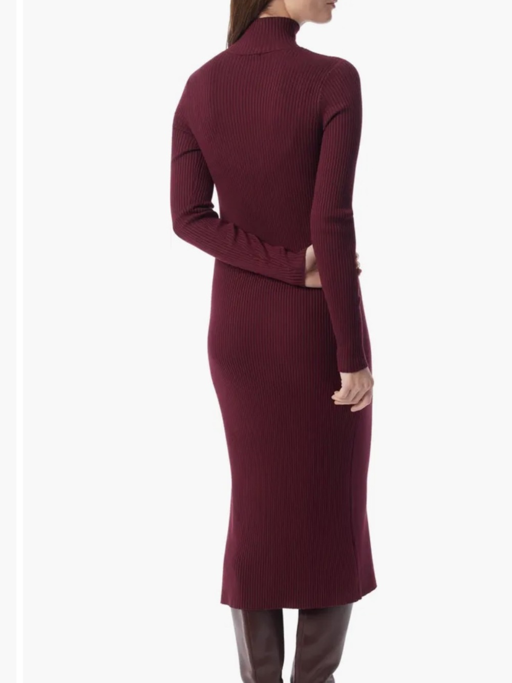 Merritt Easy Long Sleeve Rib Sweater Dress - Picture 3 of 7